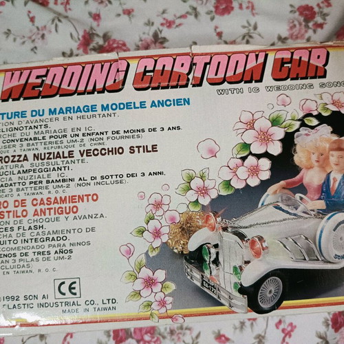 Παιχνίδι Wedding Cartoon Car δεκαετίας 90 μεταχειρισμένο, vintage