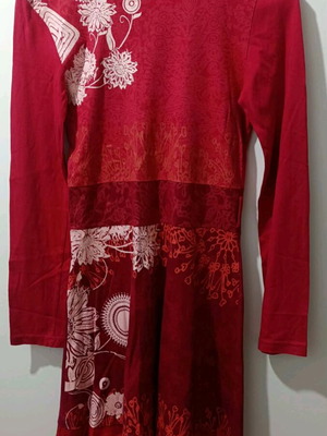 Φόρεμα Desigual καινούργιο, κόκκινο πολύχρωμο, μέγεθος S