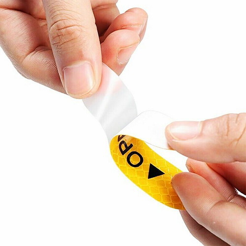Reflective Open Stickers for Car Pack of 4 Yellow
