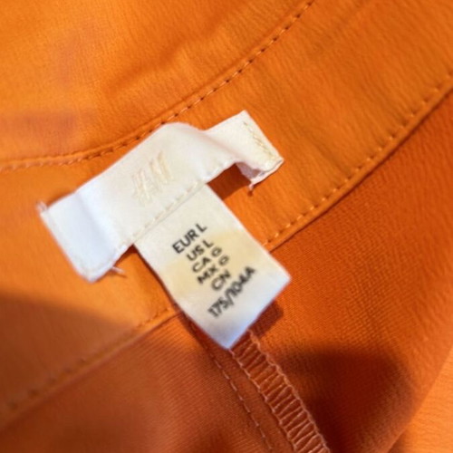 Mini shirt dress H&M orange like new, size L