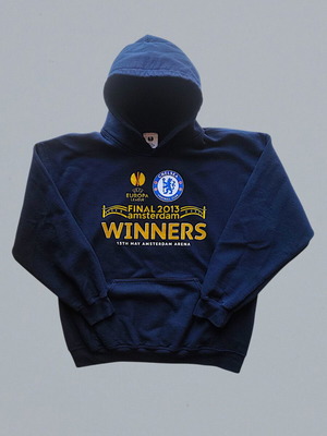Vintage Chelsea FC 2013 Amsterdam Final Europa League Champions Hoodie, like new