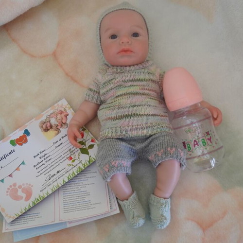 OtardDolls realistic silicone baby doll, girl 30 cm