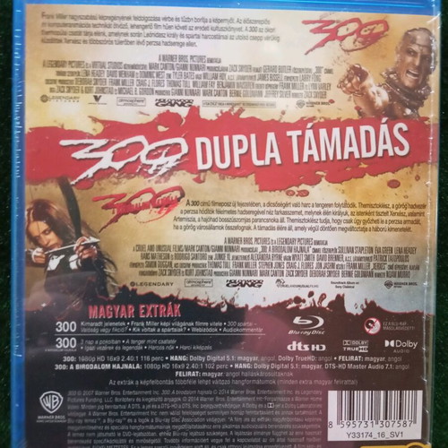 Blu-Ray 300 2006 and 300 Rise of an Empire 2014 new with Greek subtitles