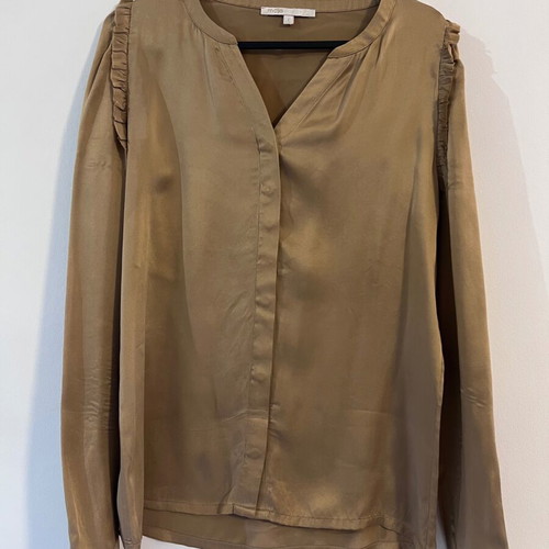 Maje silk shirt, beige