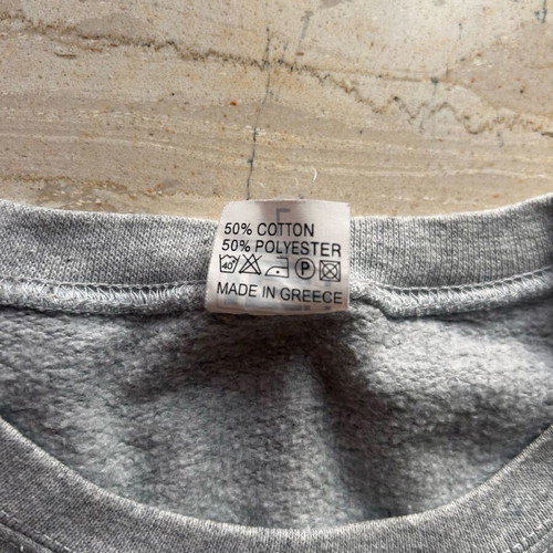 Women's gray sweatshirt like new, size large with shoe print