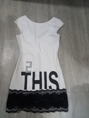 Branded dress size M, black and white