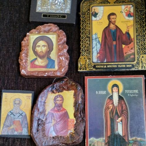 Religious icons used, pack of 6, blessing from monasteries and churches