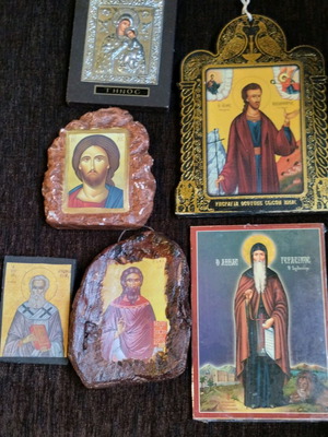 Religious icons used, pack of 6, blessing from monasteries and churches