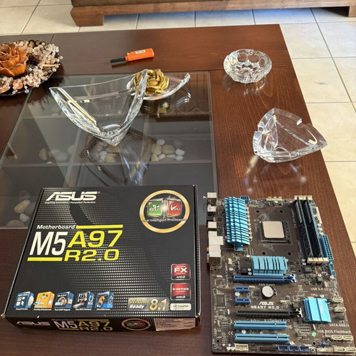 ASUS M5A97 R2.0 motherboard with FX 4300 and 4GB RAM used