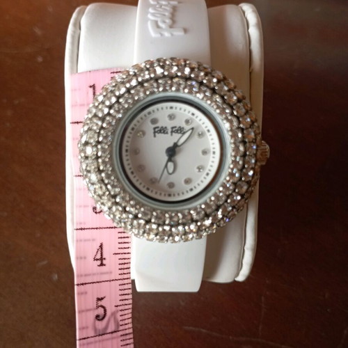 Folli Follie women's watch new, small dial, white rubber strap