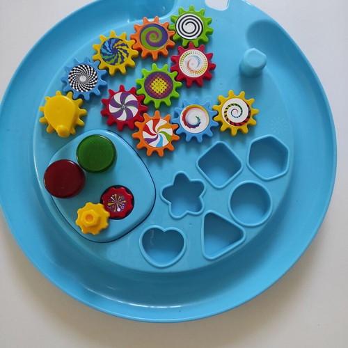 Baby activity table used without legs