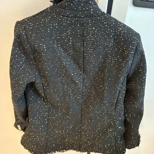Tailored jacket with gold details black, new, size S