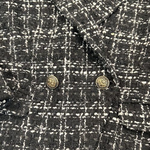 BSB Collection tweed jacket black and white with gold buttons like new, size 40