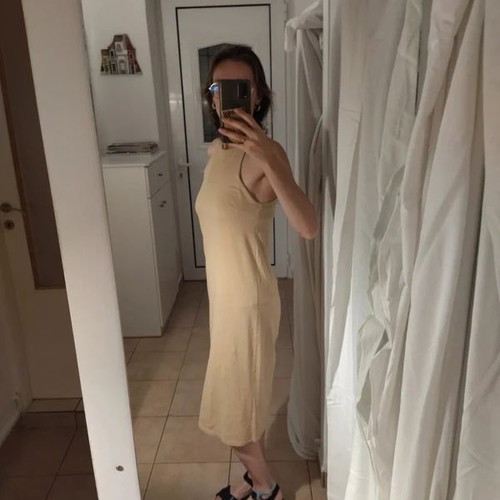 Midi sleeveless dress Zara like new, beige
