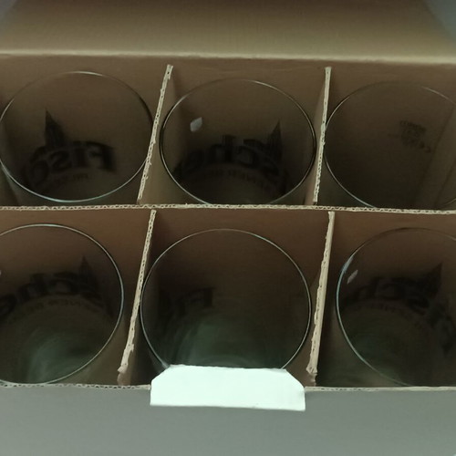 Fischer beer glasses pack of 6, new