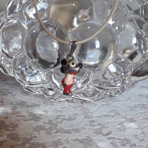 Mickey Mouse pendant children's silver 925 with enamel new
