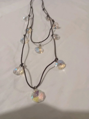 Necklace with shiny glass beads like new