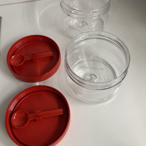 Tupperware Crystal Set 580ml Each New, Ideal for Sugar Coffee Jam