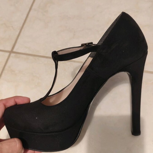 Katia Shoes black pumps, low heel, like new, size 36, 12 cm heel