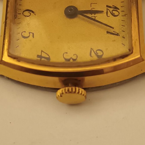 Luch SU 1809 vintage wristwatch used, yellow, women's