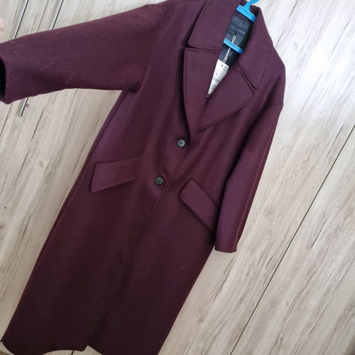 Zara woolblend burgundy coat new, oversized
