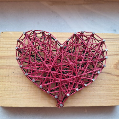 String art heart handmade