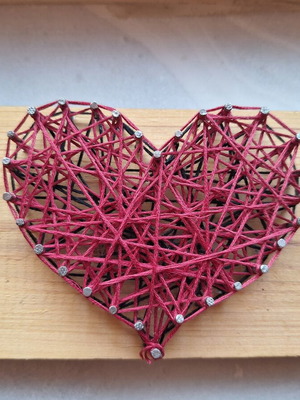 String art heart handmade
