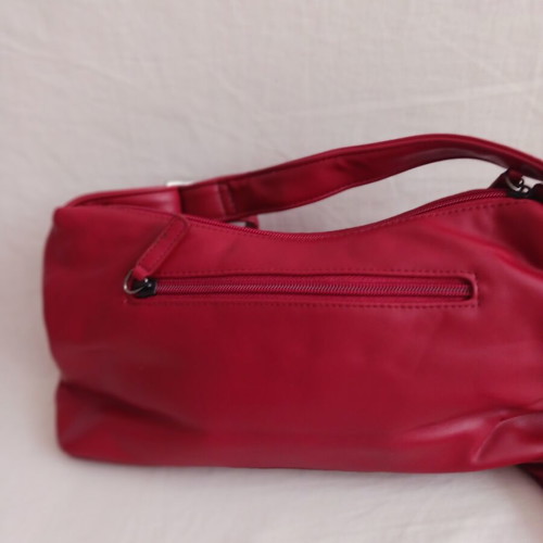 Italian handbag like new, red eco leather