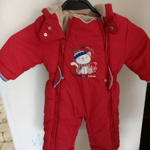 Mayoral baby snowsuit new for 6 months old