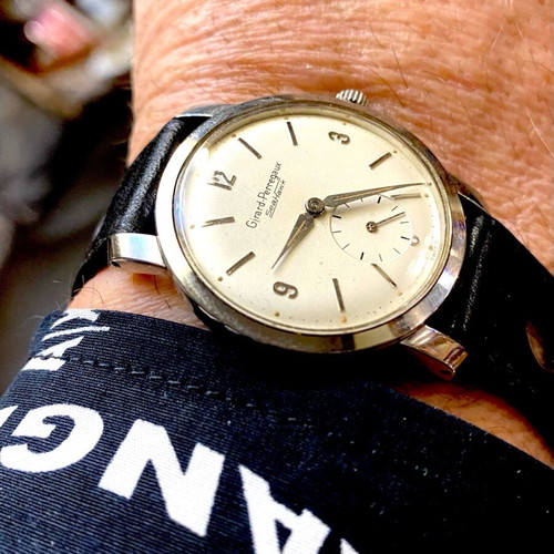 Girard Perregaux Seahawk mechanical 1950s watch used 34mm
