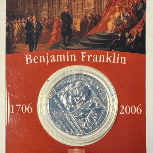 Benjamin Franklin 2006 Silver Coin BU Uncirculated