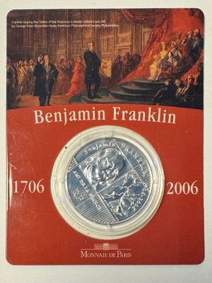 Benjamin Franklin 2006 Silver Coin BU Uncirculated