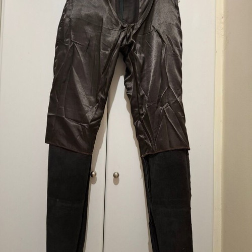 Vintage black leather trousers like new, size Small