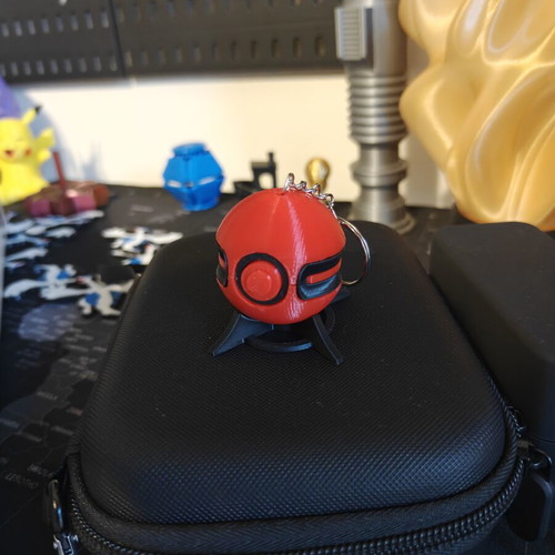 3D Printed Pokeball Clicker Keychain with Mechanical Switch