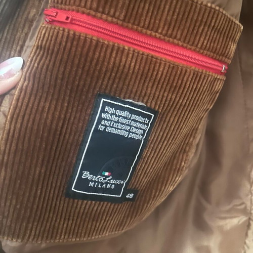Berto Lucci corduroy jacket like new, brown, size M