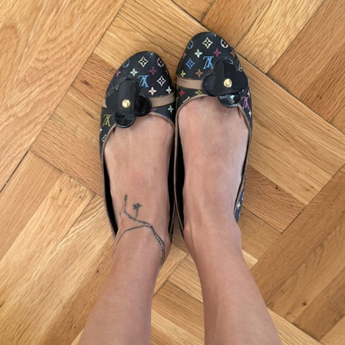 Louis Vuitton leather ballerinas used, size 36, multicolor