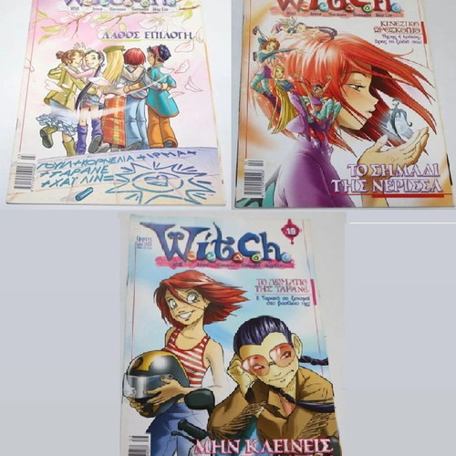 W.I.T.C.H. comic magazines issues 17, 18, 19, Greek