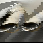  Μπούκα εξάτμισης (απόληξη) διπλή φ76 αχρησιμοποίητη, για παντός τύπου αυτοκίνητο, universal