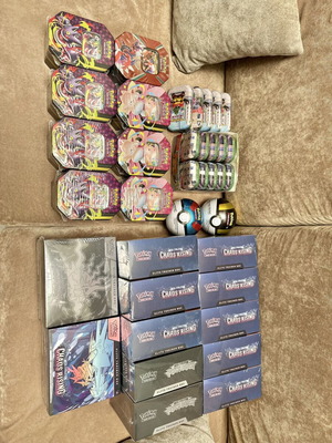 Pokemon TCG sealed boxes, ETBs and tins