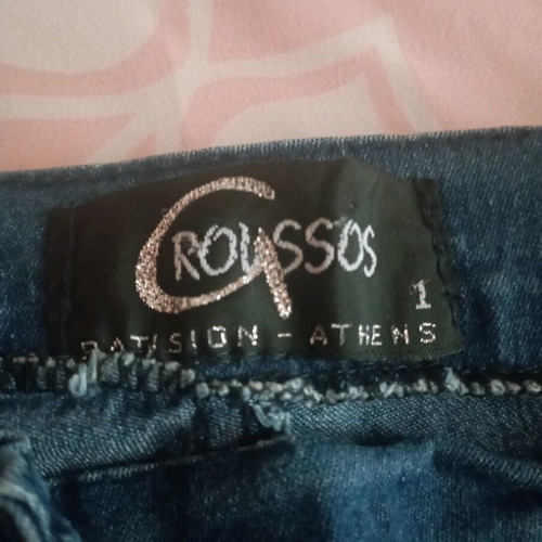 Women’s denim pants thin summer with knitted details like new