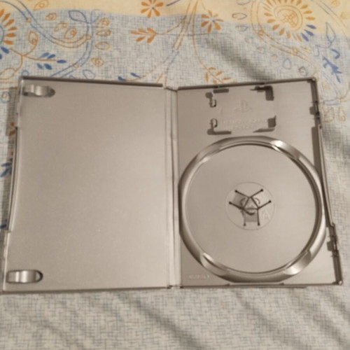 PlayStation 2 CD case platinum silver like new with memory card slot