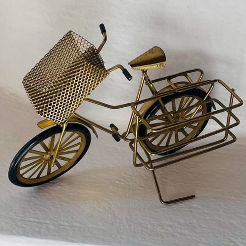 Vintage bicycle miniature new in gold color