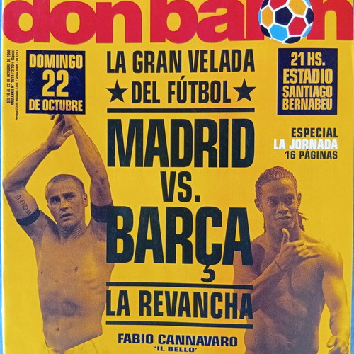 Don Balon Magazine Issue 16 22/10/2006 Like New with Atletico Madrid Poster