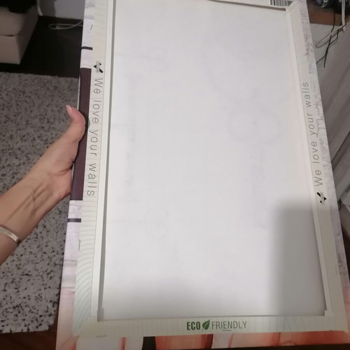 Canvas wall art set of 5 pieces like new, warm colors