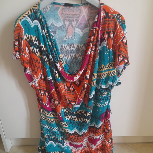 Makó long blouse used, colorful, size L