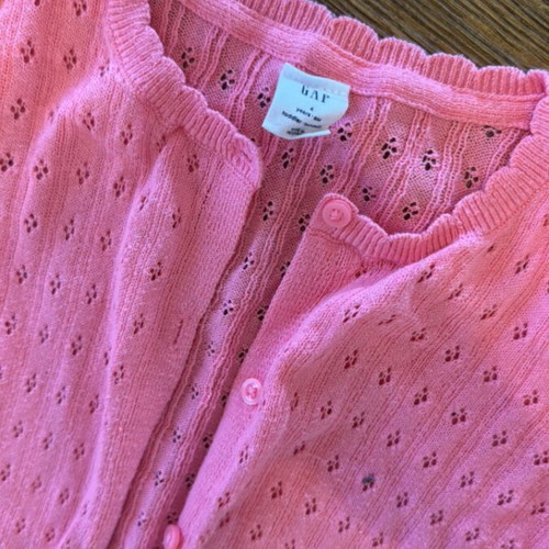 Gap girls' cardigan like new, pink, age 4