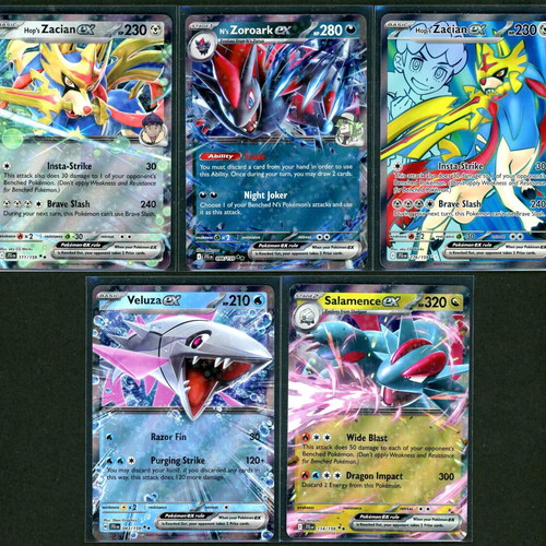 5 Pokemon Holo EX cards