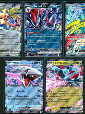 5 Pokemon Holo EX cards
