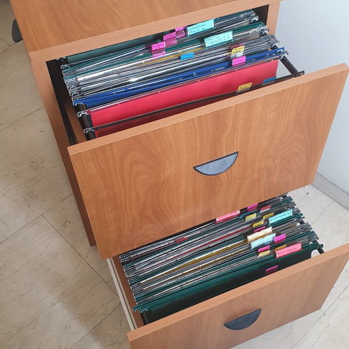 Filing cabinet used, height 76cm, length 58cm, width 50cm