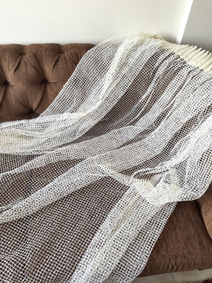 Mesh Net Curtain Off-White, like new, boho style